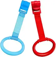 CRILSTYLEO Baby Practicing Standing Walking Training Tool 2pcs Crib Hand Pull Ring Toys for Boys and Girls Bed Supplies