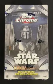 2022 TOPPS CHROME MANDALORIAN HOBBY STAR WARS SEALED BOX *1 AUTO PER BOX*