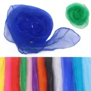 Square Chiffon Scarves Women Plain Neck Scarf Retro Lightweight Bandana Wrap DIY