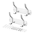 2 Pack Coat Hook Rack Wall Mounted with 2 Hooks Hook Rail Wall Hangers