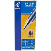 Pilot BP-S Medium Ballpoint Pens Blue 12 Pack