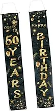 MAGICLULU Beautiful Entrance Door Curtain Banner Birthday Elegant Door Curtain for Celebrations Quick Decoration for Home and Events Photo Booth Background