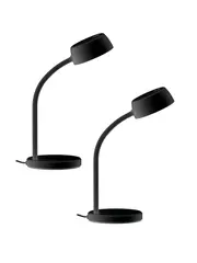 LEDlux Jasper 2 Pack Of LED Table Lamp in Black
