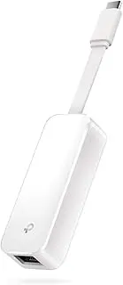 TP-Link USB Type-C to RJ45 Gigabit Ethernet Network Adapter, Wired Internet Connections to USB-C Devices, Data Transfer Rate up to 1000 Mbps, Plug & Play, Foldable & Portable Design (UE300C)