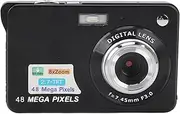Dpofirs 4K Digital Camera, 8X Zoom, 48MP, Black, All-in-One, USB, SD Card, Digital Zoom, Auto Focus, Built-in Flash, 2.7 Inch TFT Display, HD Photo & Video, for Travel, Vlogging & Selfie
