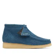 Clarks Adult Mens Wallabee Boot Ankle Boots Deep Blue Suede US 9