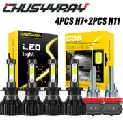 For Smart Forfour 2005-2007 6x Combo LED Headlight Fog Light Bulbs Kit 6000K (for: Smart)
