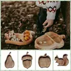 Wooden Squirrel Snack Tray Decorative Wooden Candy Nut Trays Family