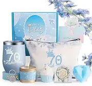 70th Birthday Pamper Gifts for Women, 70 Year Old Happy Birthday Hampers Relaxation Self Care Package for Her, Spa Bath Sets, 70th Birthday Presents Gift box for Women Friend, Mum, Wife, Sister, Girl