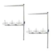2pcs Triple Cone Spool Stand Universal Stainless Steel 3 Thread Stand