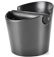 Tongke Coffee Knock Box Shock-Absorbent Durable ABS Espresso Knock Box with Removable Knock Bar and Non-Slip Base (Black)
