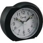 Black Quartz Analog Clock with Ascending Alarm