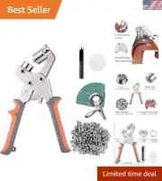 Grommet Tool Kit 3/8 Inch Eyelet Press Pliers 10mm Manual Handheld with 500pc...
