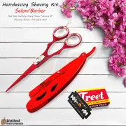 Hairdresser Barber Razors & Scissors Accessories Men Shaving Hair Cutting Kit