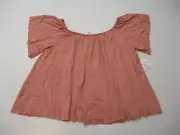 new NORDSTROM BP Women's Size S Jersey Knit Pink Flounce Off Shoulder Top
