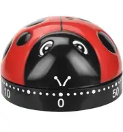 Cute Ladybug Shape Mechanical Timer Wind-Up 60 Minutes Manual Rotating