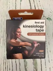 First Aid Kinesiology Tape Strips Beige 20 ct Therapeutic Athletic