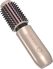 Dricar 3-in-1 Curling Iron Brush, 40 mm, 4 Temperature Levels, 7000 mAh USB Rechargeable, Gold