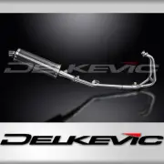 Kawasaki Ninja 250R 2008-2013 Complete Exhaust 2-1 14" Oval Carbon Muffler