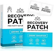 Hangover Treats 28 Pack of Party Patches - After Natural Recovery Patch Skin Friendly Individually Packed and Wrapped for an Amazing Night Out! (HP_28Pack)
