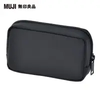 在飛比找momo購物網優惠-【MUJI 無印良品】尼龍薄型化妝包/黑.約9x14x3.5