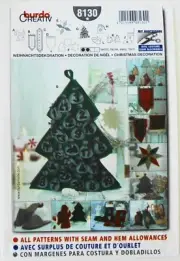 Burda 8130 Christmas Decorations Ornaments Slippers Sewing Pattern