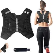 Weighted Vests, Workout Weight Vest with a Pair of Sports Wrist Guards, Cardio and Strength, Running Fitness Weight Vest, Breathable Fabric for Workout, Strength Training, Muscle Building