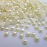 Ivory Half Round Pearl Flatback 10mm x 150pcs