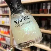 Nfu Oh 40 - Iridescent Flakies Blue Green Shifting Duochrome Nail Polish