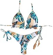 [JDKAL] Bandage Bikini Set Push-up Brazilian Swimwear Beachwear Swimsuit M B