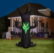 10.5' GEMMY ANIMATED SCARY TREE Airblown Yard Inflatable FIRE & ICE LIGHT EFFECT