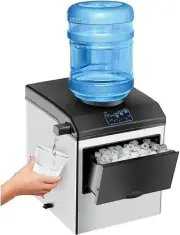 Cobuy 2 in 1 Countertop Ice Maker Built-In Water Dispenser, 15KG Daily Ice Cube