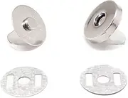 GUANLANG 20 Sets Magnetic Button Clasp Snaps 18mm - Great for Sewing, Craft, Purses, Bags, Clothes, Leather