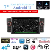 7'' Android 11 Car Stereo Radio GPS 1G+16G For Fiat Grande Punto Linea 2007-2012