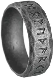 [DATOA] Vintage Viking Rings for Men Personalized Stainless Steel Norse Rings Viking Runes Amulet Band Style Ring Jewelry