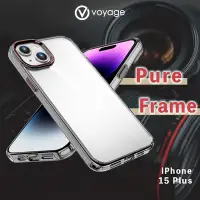 在飛比找Yahoo奇摩購物中心優惠-VOYAGE 抗摔防刮保護殼-Pure Frame-透黑-i