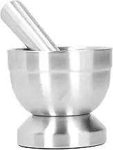 Mortar and Pestle Set, Stainless Steel Mortar Pestle Set, Manual Garlic Grinder & Crusher for Seasonings, Nuts, and Herbs for Home Chefs and Cooking Enthusiasts (Yomiyuyroq9rt-11)