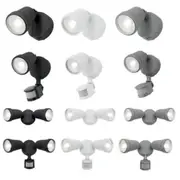Otto LED Flood Light /2Lt w/ Sensor or No Sensor in Black/White/Silver