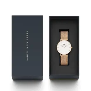 【Daniel Wellington】Petite Melrose系列 時尚金米蘭金屬錶-白面 /36mm(DW00100305)