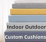 SINCERE Custom Cushions for Indoor Outdoor Furniture, Non-Slip Window Seat Bench Pillow, Personalize Back Pad, Cut to Size Foam Mattress Pad, Patio Sofa Couch Deep Seating Chair Cushion Replacement