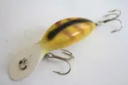 1990 Heddon Tadpolly White Belly Perch Pattern Trout Bass Cod Lure