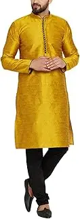 [Sojanya] Since 1958 Men's Fancy Jacquard Silk Kurta & Churidaar Pyjama