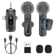 3in1 Wireless Lavalier Microphone for iPhone/Android/Camera/iPad, Mini Microp...