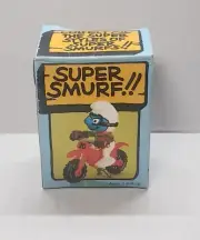 1981 Smurfs Motocross Smurf 40231 Motorcycle RARE Vintage Schleich Figure Toy