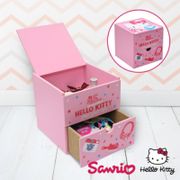 Hello Kitty 凱蒂貓 掀蓋雙層單抽盒 珠寶盒 飾品收納