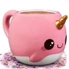 Pink Narwhal Coffee Mug - Cute Unicorn of the Sea Mug - Great Gift for Kids, ...