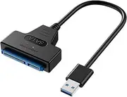 SATA to USB Cable, USB 3.0 to SATA III Hard Driver Adapter Compatible for 2.5 inch HDD and SSD (USB-A 3.0 to SATA)