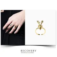 在飛比找Yahoo!奇摩拍賣優惠-美國東村【Recovery】Deer Skull Ring 