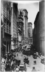 Manhattan NY crowds along Broad Street 1904 Stock Exchange visible 1900 Photo