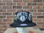 NWT Mitchell & Ness BROOKLYN NETS hype type snapback cap osfm